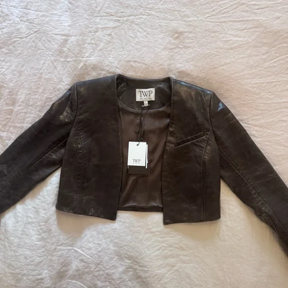 TWP Cropped Leather Jacket - Picture 5 of 9